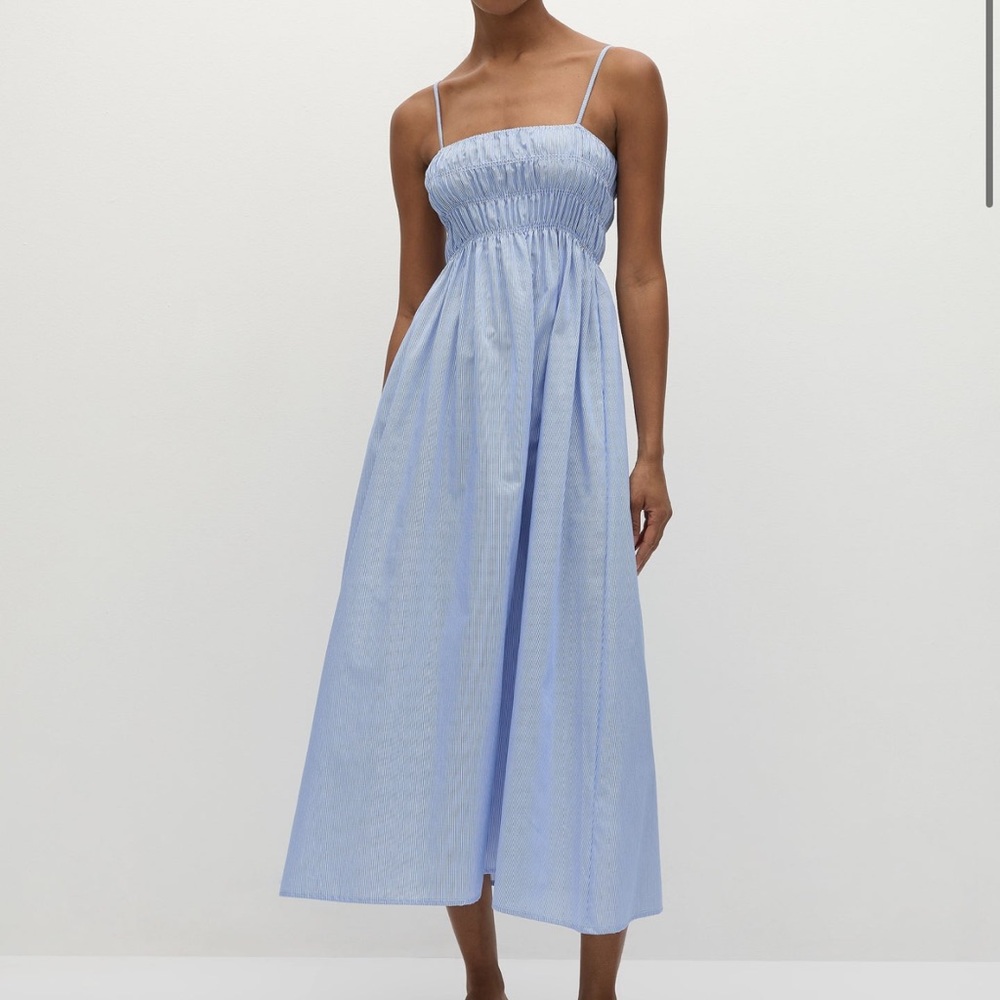 Faithfull the Brand Nica Midi Dress size small blue